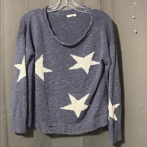 Maurices Distressed Star Oversized Sweater